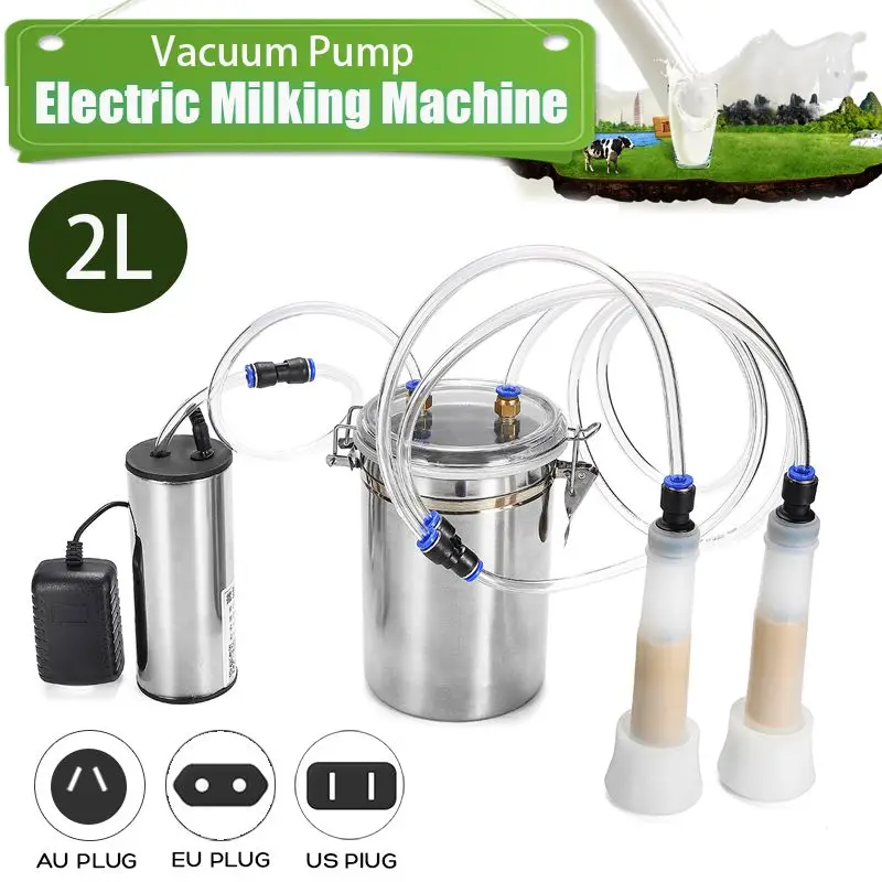 Milking Machine Vacuum Pump Portable Vacuum-Pulse Pump for Cow Goat Milking Machine Tank Barrel Vacuum Pump 250L//min