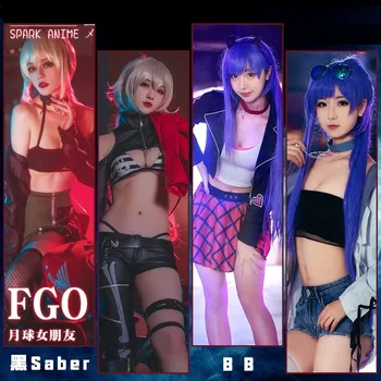 Spark Comic Fgo Moon Girl Friend Cos Saber Black Zhen De Lili Silk Bbcos Serve Cosplay Clothing
Spark Comic Fgo Moon Girl Friend Cos Saber Black Zhen De Lili Silk Bbcos Serve Cosplay Clothing