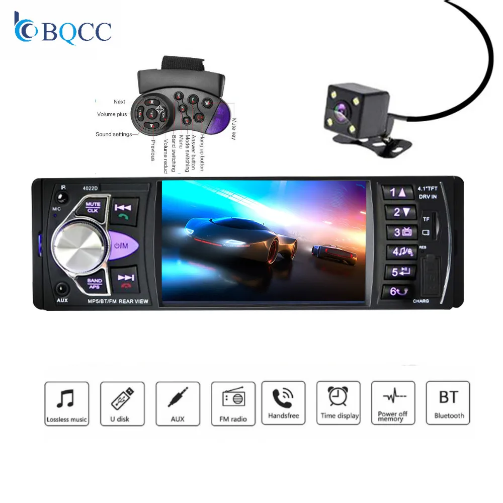Автомагнитола 1 din 4022d авто FM стерео аудио 2 0 Bluetooth Камера заднего вида usb aux в пульте