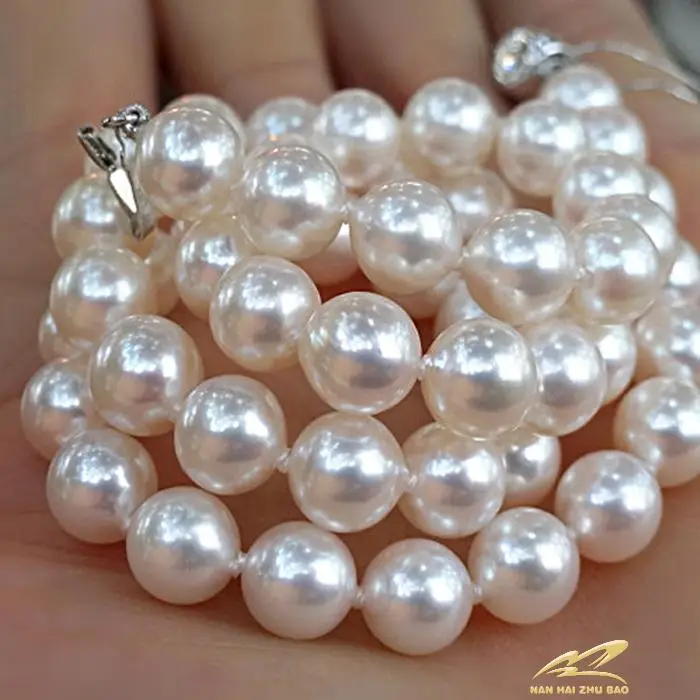 925 silver real natural big Genuine natural seawater pearl necklace 9-10mm white circle very light flawless
925 silver real natural big Genuine natural seawater pearl necklace 9-10mm white circle very light flawless