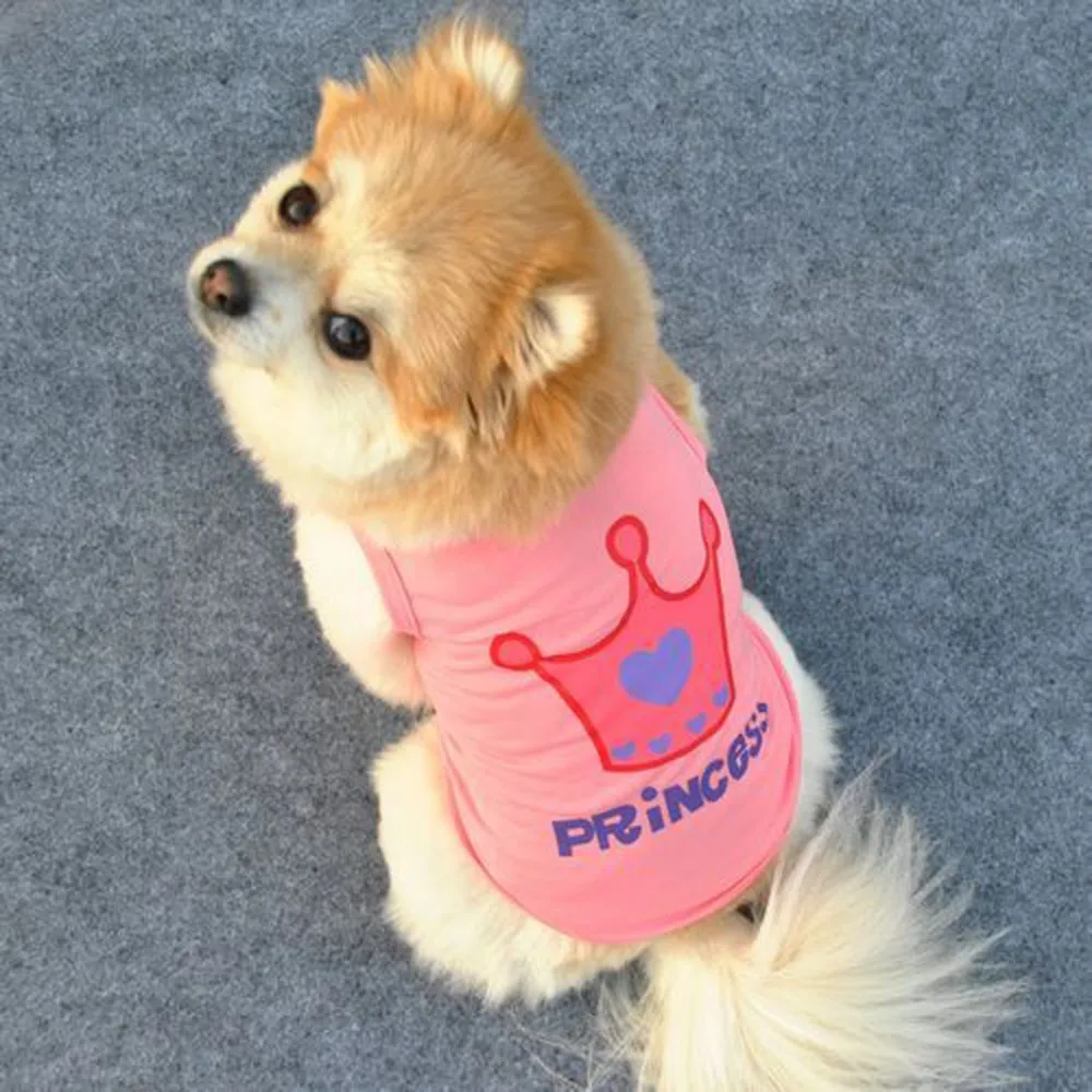 Fashion Dog Summer Princess Crown Pattern Vest Pet Clothes Sleeveless T-Shirts Apparel Costume Dog Clothes For Chihuahua
Fashion Dog Summer Princess Crown Pattern Vest Pet Clothes Sleeveless T-Shirts Apparel Costume Dog Clothes For Chihuahua