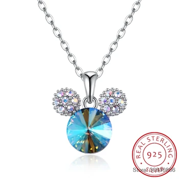 SMTCAT Crystal From 925 Sterling Silver Cute Dazzling Mouse Cartoon Pendant Necklace for Women Girl Fine Jewelry Gift
SMTCAT Crystal From 925 Sterling Silver Cute Dazzling Mouse Cartoon Pendant Necklace for Women Girl Fine Jewelry Gift