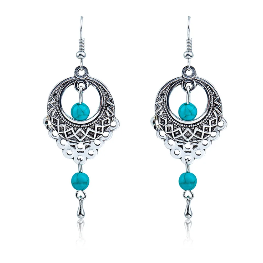 Ethnic Bohemia Drop Earrings For Women Silver Color Turquoise Beads Earring Big Long Tassel Statement Charm Vintage Jewelry
Ethnic Bohemia Drop Earrings For Women Silver Color Turquoise Beads Earring Big Long Tassel Statement Charm Vintage Jewelry