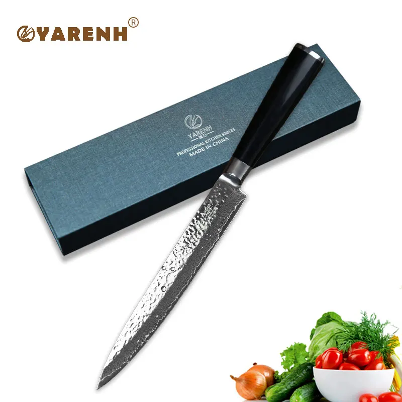 YARENH 8" meat cleaver with Micarta handle japanese kitchen knives damascus steel Sashimi knife cooking knives free shipping
YARENH 8" meat cleaver with Micarta handle japanese kitchen knives damascus steel Sashimi knife cooking knives free shipping