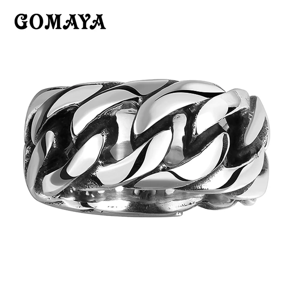 GOMAYA Mens Rings for Seal Men Rope Weave Punk Big Size Retro Vintage Biker Antique Rock Wholesale Jewelry 316L Stainless Steel
GOMAYA Mens Rings for Seal Men Rope Weave Punk Big Size Retro Vintage Biker Antique Rock Wholesale Jewelry 316L Stainless Steel