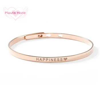 Mavis Hare HAPPINESS BANGLE Stainless Steel Adjustable Bracelet Bangle rose gold beach accessories as Summer Jewelry
Mavis Hare HAPPINESS BANGLE Stainless Steel Adjustable Bracelet Bangle rose gold beach accessories as Summer Jewelry