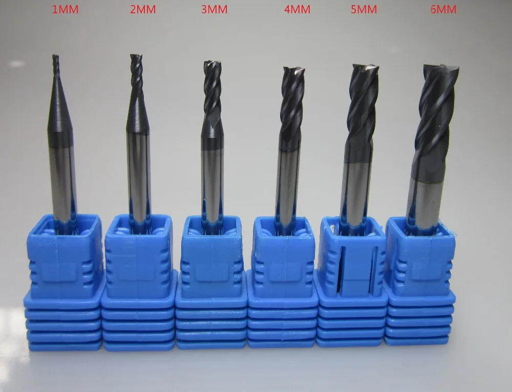 6PCS/lot 1mm -6mm 4 flutes Carbide flat End Mills set CNC machine lathe milling cutter bits drill cutting tools for metalworking
6PCS/lot 1mm -6mm 4 flutes Carbide flat End Mills set CNC machine lathe milling cutter bits drill cutting tools for metalworking