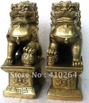 free shipping Chinese Foo Dog Lion Fu Bronze Statue Pair Figurines Feng Shui Items Oriental sz:11x6x8.3cm
free shipping Chinese Foo Dog Lion Fu Bronze Statue Pair Figurines Feng Shui Items Oriental sz:11x6x8.3cm
