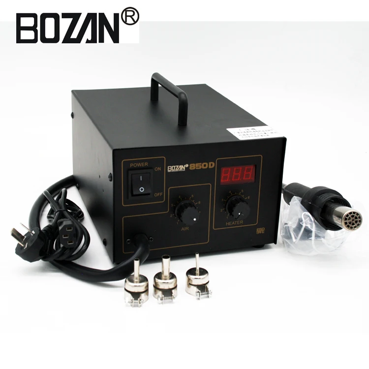 850D Rework Soldering Station Welder Hot Air Gun Soldering Iron Nozzles Heat Welding SMD Desoldering Repair Machine Cheaper Pric
850D Rework Soldering Station Welder Hot Air Gun Soldering Iron Nozzles Heat Welding SMD Desoldering Repair Machine Cheaper Pric