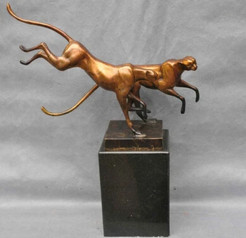Art Bronze Decoration Crafts Brass 15" Bronze Animal Two Catamount Leopard Cat Art Sculpture Statue
Art Bronze Decoration Crafts Brass 15" Bronze Animal Two Catamount Leopard Cat Art Sculpture Statue