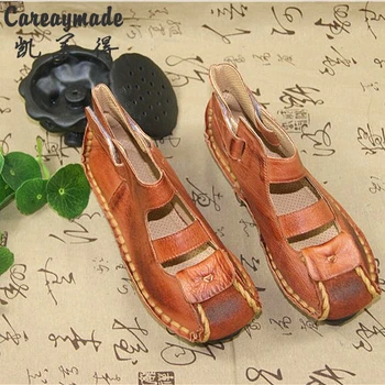 Careaymade-head layer cowhide pure handmade personality folk style women's shoes shallow soft bottom export Pea Sandals,4 colors
Careaymade-head layer cowhide pure handmade personality folk style women's shoes shallow soft bottom export Pea Sandals,4 colors