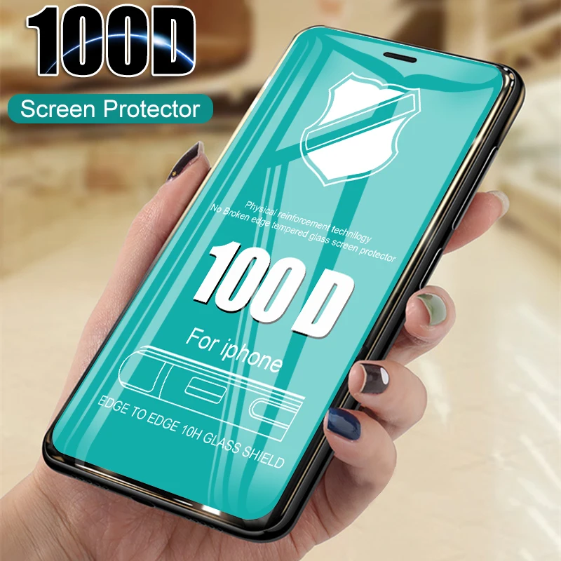 100D Protective Glass Full Cover On The For IPhone XR XS Max 8 7 Plus Tempered Glass For IPhone X 6 6s 8 7 Screen Protector Film
100D Protective Glass Full Cover On The For IPhone XR XS Max 8 7 Plus Tempered Glass For IPhone X 6 6s 8 7 Screen Protector Film