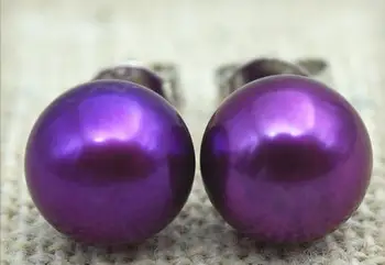 Charming Pearl Jewelry Purple Natural Freshwater Pearl Earrings 8mm S925 Silvers Stud Jewelry Fashion Lady's Wedding Party Gift
Charming Pearl Jewelry Purple Natural Freshwater Pearl Earrings 8mm S925 Silvers Stud Jewelry Fashion Lady's Wedding Party Gift