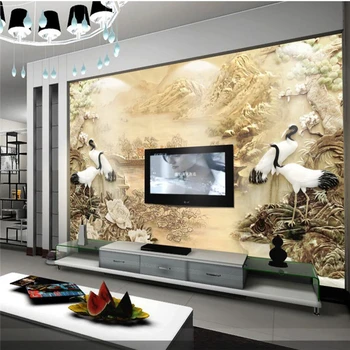 beibehang Custom fresco wallpaper any size high-grade relief landscape cranes Chinese mural TV wall wallpaper 3d
beibehang Custom fresco wallpaper any size high-grade relief landscape cranes Chinese mural TV wall wallpaper 3d