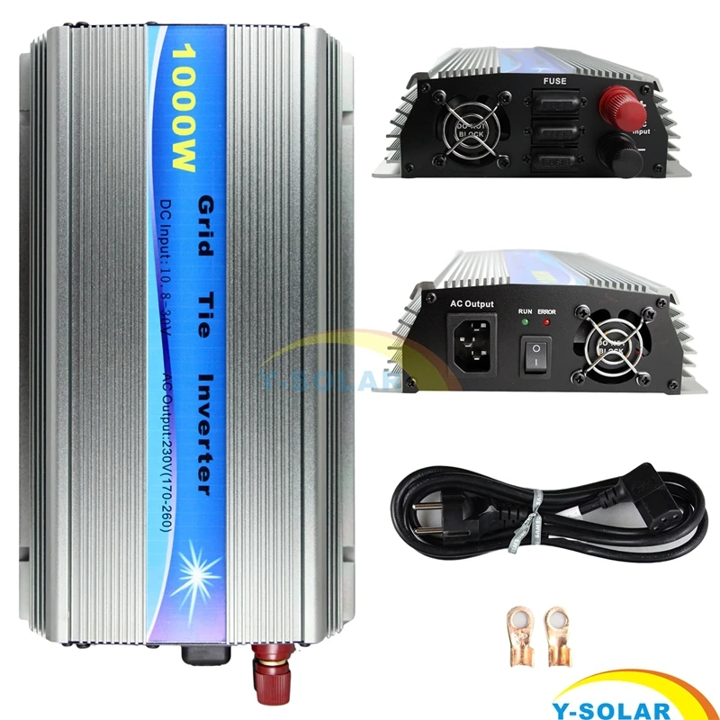 PowMr 1000W MPPT Pure Sine Wave Inverter 18VDC(10.8-30VDC) Input 110VAC or 220VAC Output 50Hz/60Hz On Grid Tie Inverter
PowMr 1000W MPPT Pure Sine Wave Inverter 18VDC(10.8-30VDC) Input 110VAC or 220VAC Output 50Hz/60Hz On Grid Tie Inverter