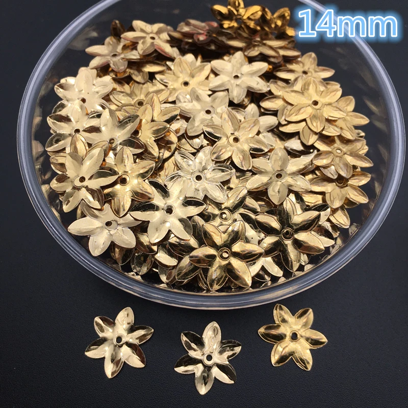 14mm 30g 880pcs/lot Flower Golden Sequins PVC Decoration Sewing DIY Wedding Craft Scrapbook For Clothing
14mm 30g 880pcs/lot Flower Golden Sequins PVC Decoration Sewing DIY Wedding Craft Scrapbook For Clothing