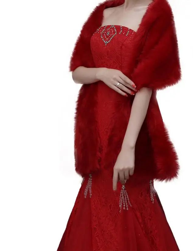 Burgundy Wedding Accessories Wraps winter Cape Jacket Bridal Bolero Winter Wraps Coat Stole Faux Fur Fabric For Brides
Burgundy Wedding Accessories Wraps winter Cape Jacket Bridal Bolero Winter Wraps Coat Stole Faux Fur Fabric For Brides