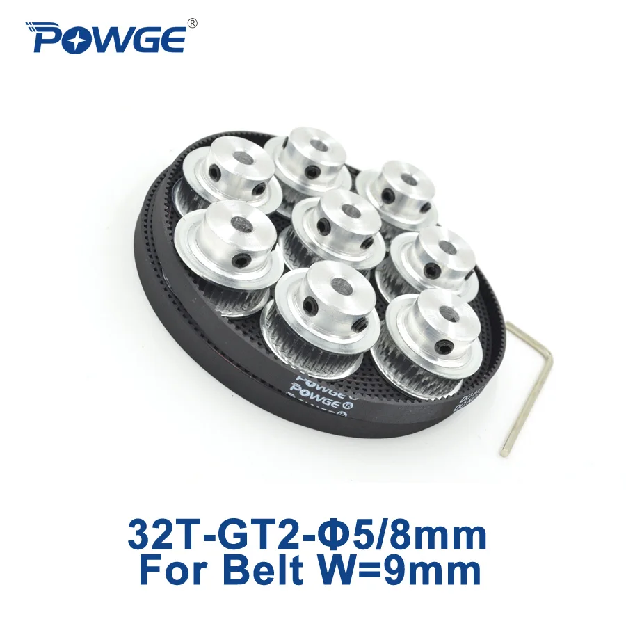 POWGE 8pcs 32 teeth GT2 Timing Pulley Bore 5/8mm + 5Meters width 9mm GT2 open Timing Belt 2GT pulley Small Backlash 32T 32Teeth POWGE 8pcs 32 teeth GT2 Timing Pulley Bore 5/8mm + 5Meters width 9mm GT2 open Timing Belt 2GT pulley Small Backlash 32T 32Teeth<br><br>Aliexpress