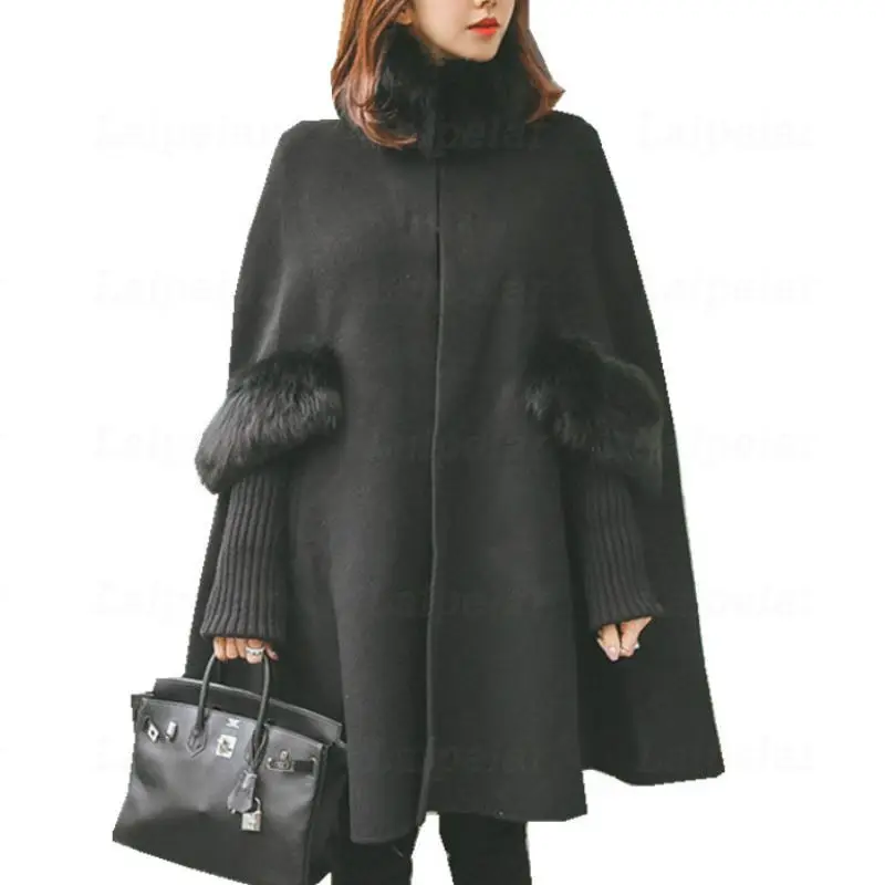 New 2018 Fashion Women Winter Jacket Vintage Batwing Wool Warm Fur Collar Cloak Poncho Capes Coat Ladies Shawl Outwear Casaco
New 2018 Fashion Women Winter Jacket Vintage Batwing Wool Warm Fur Collar Cloak Poncho Capes Coat Ladies Shawl Outwear Casaco