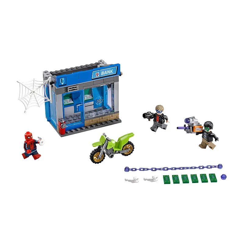 Legoing Marvel Movie Spiderman ATM Heist Battle 3 Figures Building Blocks Toys For Children Compatible LEGOings Super Heroes Set
Legoing Marvel Movie Spiderman ATM Heist Battle 3 Figures Building Blocks Toys For Children Compatible LEGOings Super Heroes Set