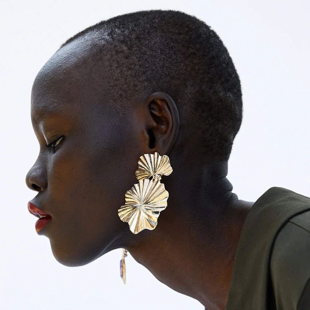 ZMZY ZA Lotus Leaf Drop Dangle Earrings For Women Vintage Wedding Party Jewelry Christmas Gift Hot Sale Wholesale
ZMZY ZA Lotus Leaf Drop Dangle Earrings For Women Vintage Wedding Party Jewelry Christmas Gift Hot Sale Wholesale