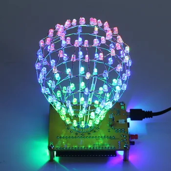 RGB LED Cubic Ball DIY Kit Colorful LED Light Cube Cubic Ball with Shell Creative Electronic Kit Remote Control
RGB LED Cubic Ball DIY Kit Colorful LED Light Cube Cubic Ball with Shell Creative Electronic Kit Remote Control
