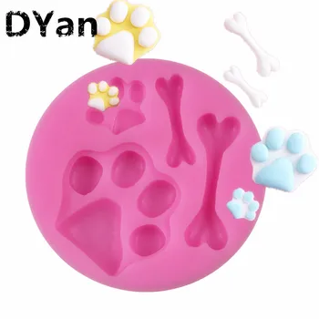 New Dog Footprints Dog Bone Fondant Cake Silicone Mold Chocolate Mold DIY Cake Baking Decoration Tools A1559
New Dog Footprints Dog Bone Fondant Cake Silicone Mold Chocolate Mold DIY Cake Baking Decoration Tools A1559