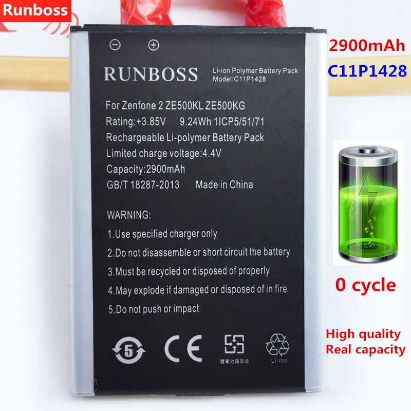 Runboss 1x 2900mAh / 9.24Wh C11P1428 3.85VDC Replacement Battery For Asus Zenfone ZE500KL ZE500KG Batterie Bateria Batterij
Runboss 1x 2900mAh / 9.24Wh C11P1428 3.85VDC Replacement Battery For Asus Zenfone ZE500KL ZE500KG Batterie Bateria Batterij