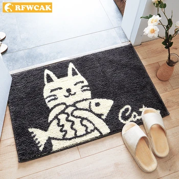 RFWCAK Door Mat Outdoor Rug Black White Cartoon Cat Bathroom Kitchen Anti-slip Floor Carpet Indoor Doormat Home Entrance Mats
RFWCAK Door Mat Outdoor Rug Black White Cartoon Cat Bathroom Kitchen Anti-slip Floor Carpet Indoor Doormat Home Entrance Mats