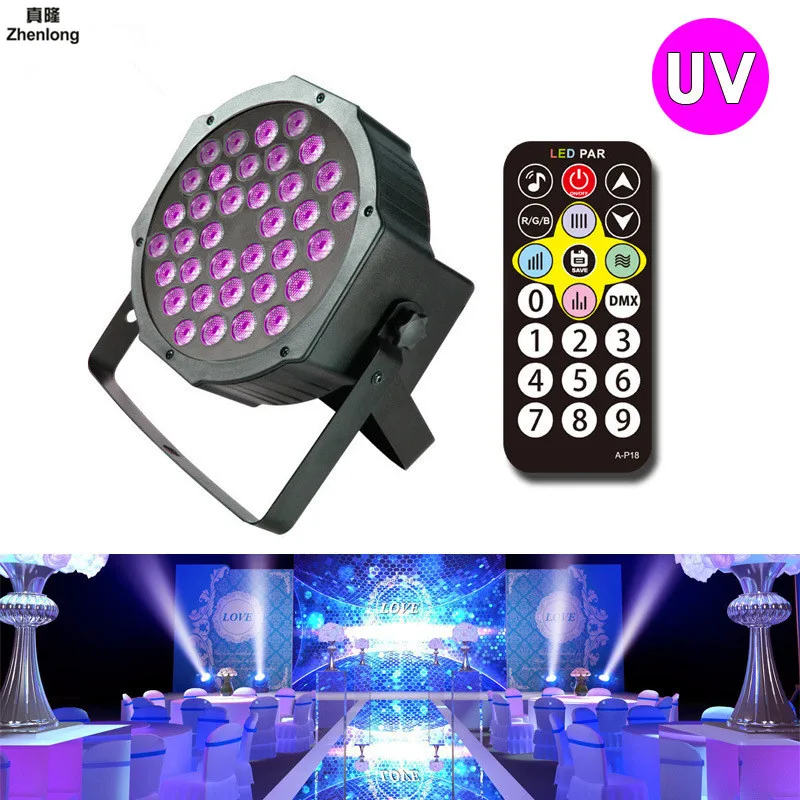 36W UV Led Stage Light Black Light Par Light Ultraviolet Led Spotligh Lamp with DMX512 for Disco DJ Club Show Party Decoration
36W UV Led Stage Light Black Light Par Light Ultraviolet Led Spotligh Lamp with DMX512 for Disco DJ Club Show Party Decoration