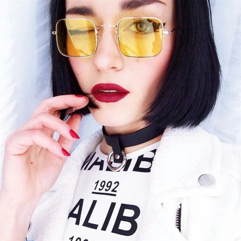 Metal Sunglasses Men Women Retro Square Sun Glasses Fashion Ocean Clear Yellow Pink Color Sunglass small frame Glasses
Metal Sunglasses Men Women Retro Square Sun Glasses Fashion Ocean Clear Yellow Pink Color Sunglass small frame Glasses