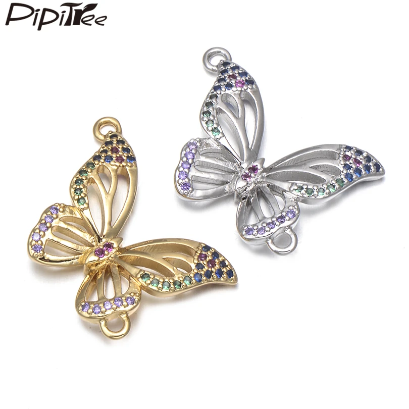 Pipitree Colorful CZ Zircon Butterfly Charms Silver Gold Color Copper Charm DIY Beads for Jewelry Making Bracelet Necklace Craft
Pipitree Colorful CZ Zircon Butterfly Charms Silver Gold Color Copper Charm DIY Beads for Jewelry Making Bracelet Necklace Craft