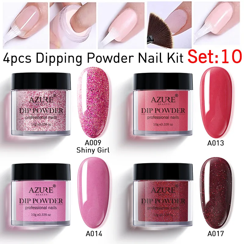Azure Beauty 4PCS/LOT Dipping Powder Kit Purple Color Series Dipping Powder Kits Gradient Color Powder Activator Base Top Gel
Azure Beauty 4PCS/LOT Dipping Powder Kit Purple Color Series Dipping Powder Kits Gradient Color Powder Activator Base Top Gel