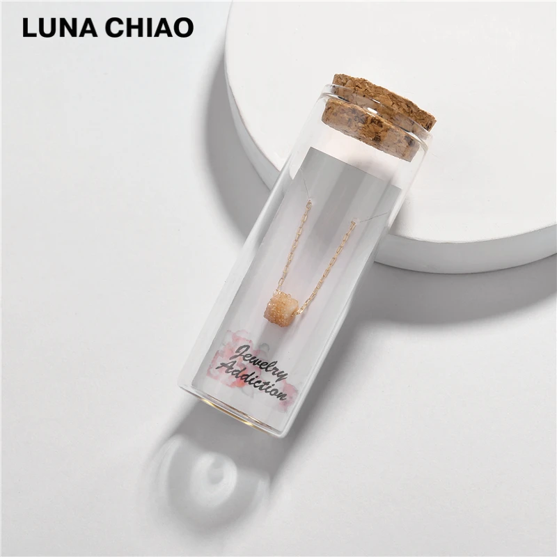 LUNA CHIAO Fashion Jewelry Natural Druzy Stone Pendant Necklace Short Chain Collar Bone Necklaces for Women
LUNA CHIAO Fashion Jewelry Natural Druzy Stone Pendant Necklace Short Chain Collar Bone Necklaces for Women