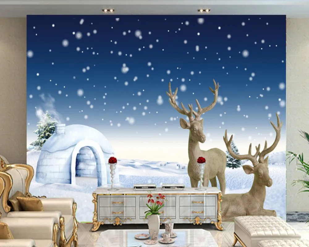 Free Shipping Elk Deer Winter Snow TV Living Room Background Wall Warm Winter Mural Christmas Wallpaper Bedroom Custom 3D Mural
Free Shipping Elk Deer Winter Snow TV Living Room Background Wall Warm Winter Mural Christmas Wallpaper Bedroom Custom 3D Mural
