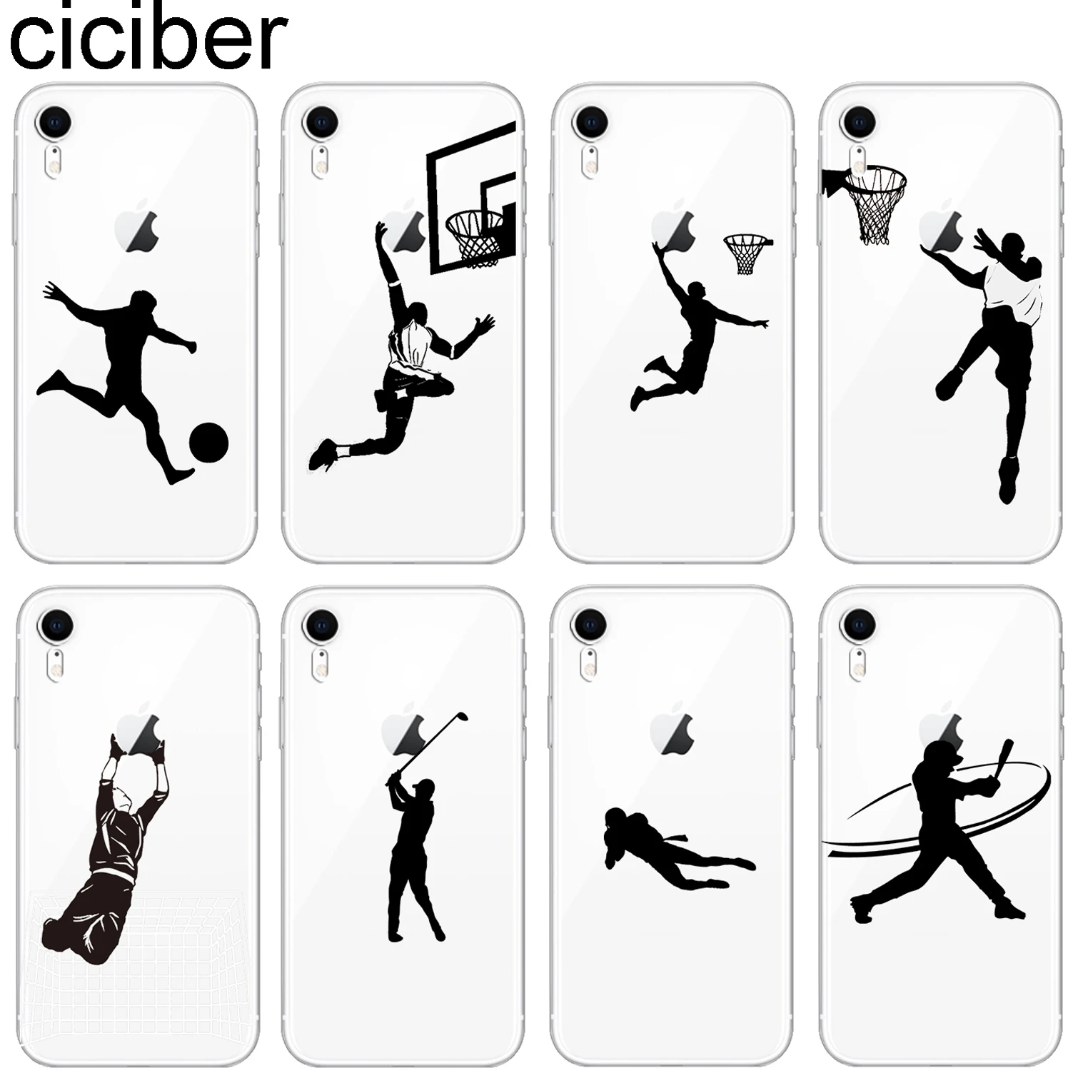 ciciber Sports Pattern Design Soft Silicone Phone Cases Cover for Iphone 8 7 6 6S Plus 5S SE X XR XS MAX Coque Capa Fundas
ciciber Sports Pattern Design Soft Silicone Phone Cases Cover for Iphone 8 7 6 6S Plus 5S SE X XR XS MAX Coque Capa Fundas