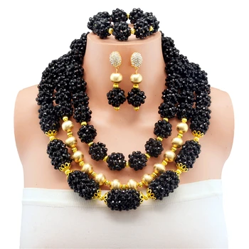 Bridal Jewelry Sets Black Nigerian Wedding African Beads Jewelry Set Crystal Women New Necklace Set Free Shipping
Bridal Jewelry Sets Black Nigerian Wedding African Beads Jewelry Set Crystal Women New Necklace Set Free Shipping