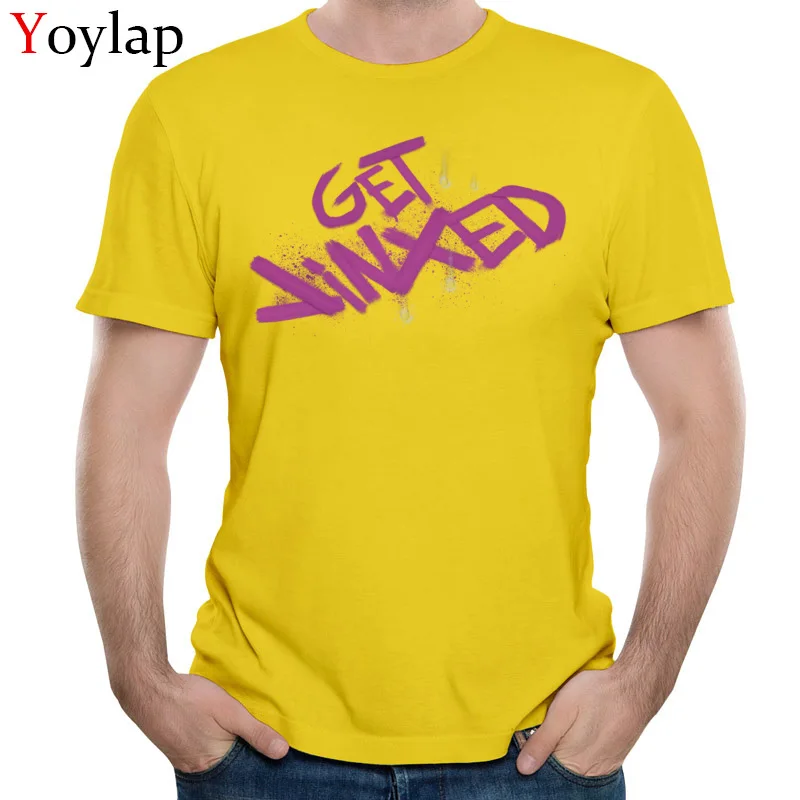 Discount Family T Shirt Short Sleeve Pure Cotton Get Jinxed Round Collar Student Tops T Shirt Customized Summer Fall Tee-Shirt yellow
