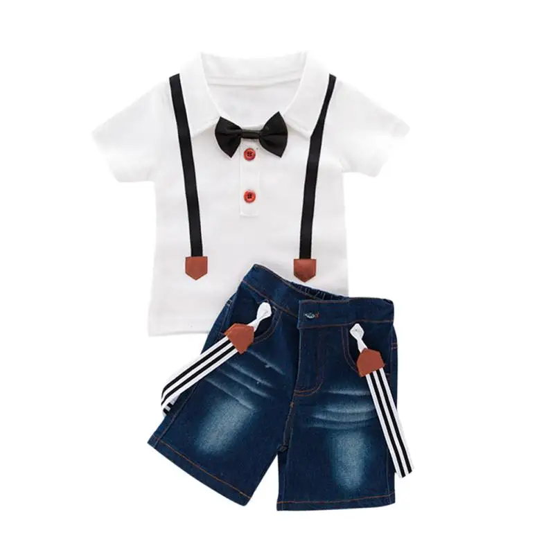Toddler Boys Toddler Baby Boy Gentleman Bowtie Tops T-Shirt Denim Shorts Overall Clothes Sets Comfortable And Breathable 6.22
Toddler Boys Toddler Baby Boy Gentleman Bowtie Tops T-Shirt Denim Shorts Overall Clothes Sets Comfortable And Breathable 6.22