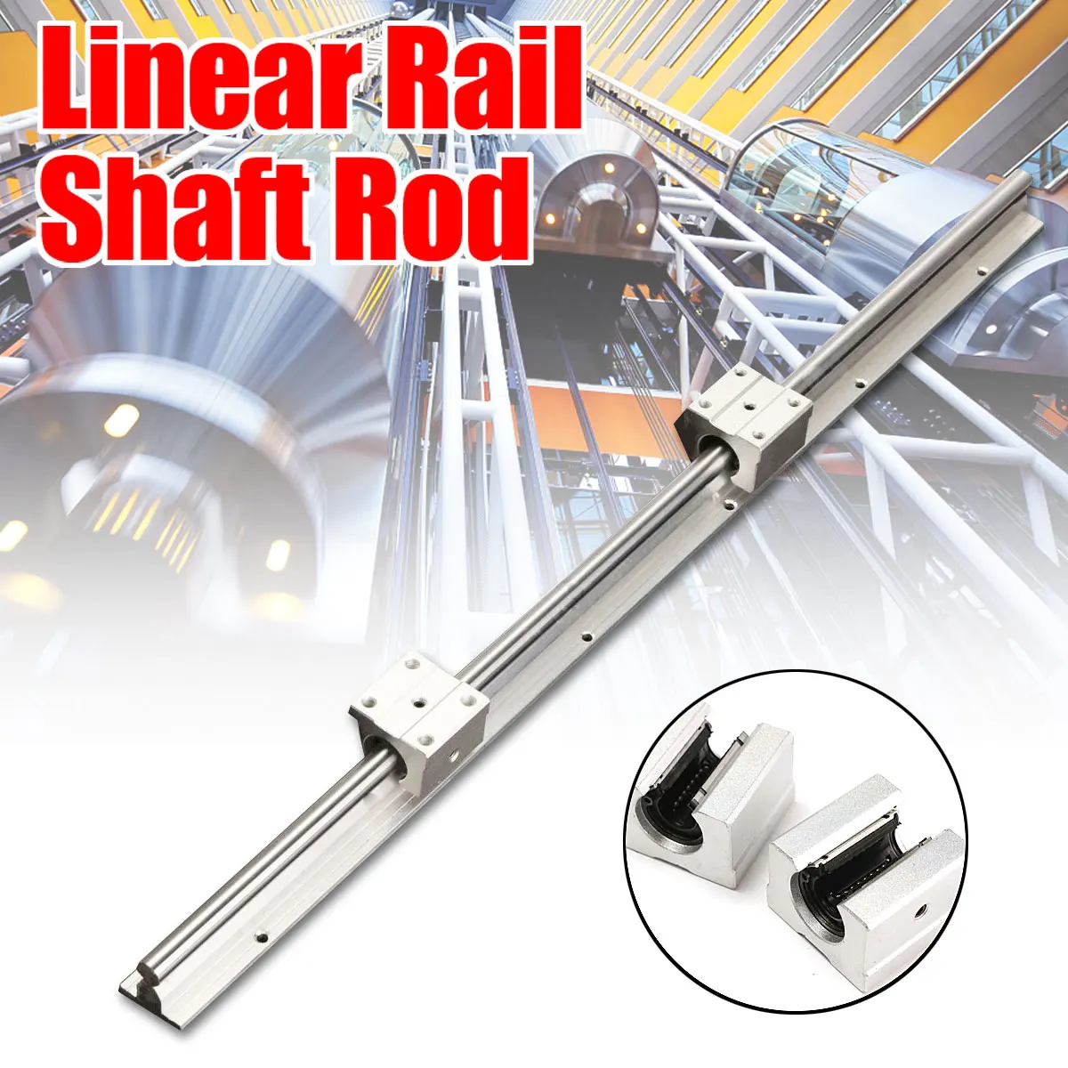 4 SBR12UU Block 2X SBR12-800mm 12MM FULLY SUPPORTED LINEAR RAIL SHAFT ROD