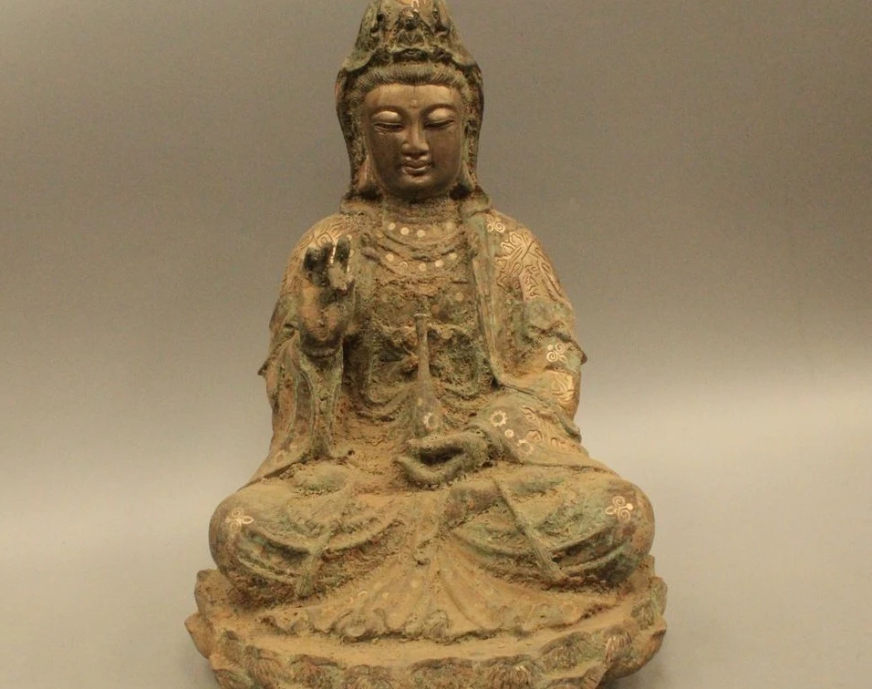 13" Chinese Buddhism Bronze Silver Kwan-yin Guan Yin Goddess Boddhisattva Statue
13" Chinese Buddhism Bronze Silver Kwan-yin Guan Yin Goddess Boddhisattva Statue