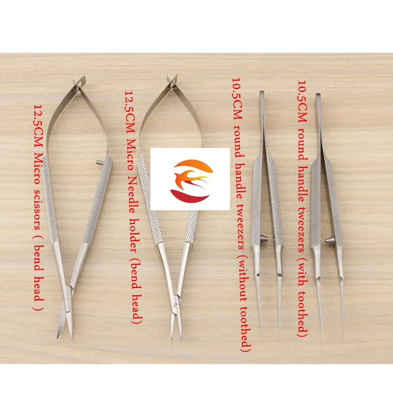 ophthalmic microsurgical instruments 12.5cm scissors Needle holders tweezers stainless steel surgical tool 4pcs/set
ophthalmic microsurgical instruments 12.5cm scissors Needle holders tweezers stainless steel surgical tool 4pcs/set