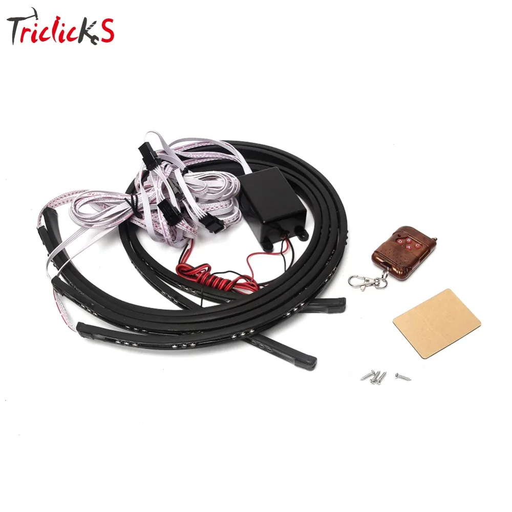 Triclicks 7 Color LED RGB Strip Flash Lights Under Car Lamp Glow Underbody System Neon Lamp Kit Remote 24x2 36x2 Flashing Light
Triclicks 7 Color LED RGB Strip Flash Lights Under Car Lamp Glow Underbody System Neon Lamp Kit Remote 24x2 36x2 Flashing Light