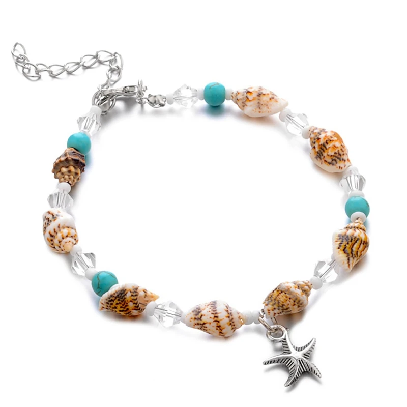 Newest Special Design Boho Shell Anklet Beads Starfish Anklets Women Fashion Sandal Bracelet Foot Jewelry Nice Gift
Newest Special Design Boho Shell Anklet Beads Starfish Anklets Women Fashion Sandal Bracelet Foot Jewelry Nice Gift