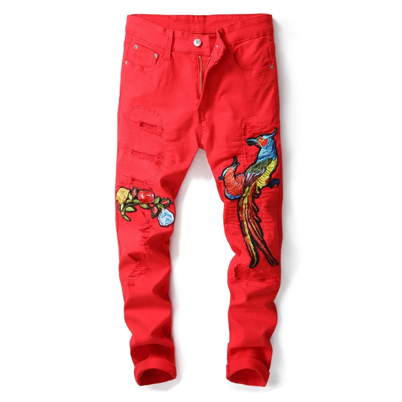 2018 New Young Man jeans European and American style Flower and Phoenix Embroidery Fashion Denim Pants Slim Jeans Pants 573#
2018 New Young Man jeans European and American style Flower and Phoenix Embroidery Fashion Denim Pants Slim Jeans Pants 573#