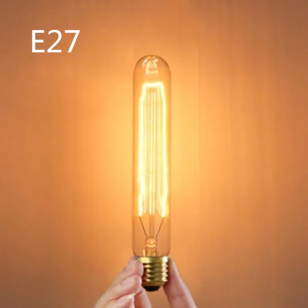 T185 E27 40W 220V Retro Edison Nostalgic Tungsten Filament Long Tube Bulb Warm White Light Antique Incandescent Bulb Lampada
T185 E27 40W 220V Retro Edison Nostalgic Tungsten Filament Long Tube Bulb Warm White Light Antique Incandescent Bulb Lampada
