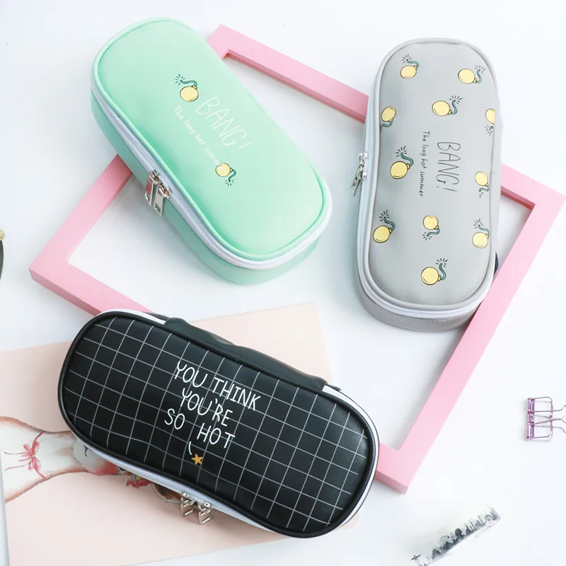 Kawaii Pencil Bags Candy Color Pen Case High Capacity Pencil Holder PU Leather Pen Bag Stationery Stuff Organizer Pouch Pocket
Kawaii Pencil Bags Candy Color Pen Case High Capacity Pencil Holder PU Leather Pen Bag Stationery Stuff Organizer Pouch Pocket