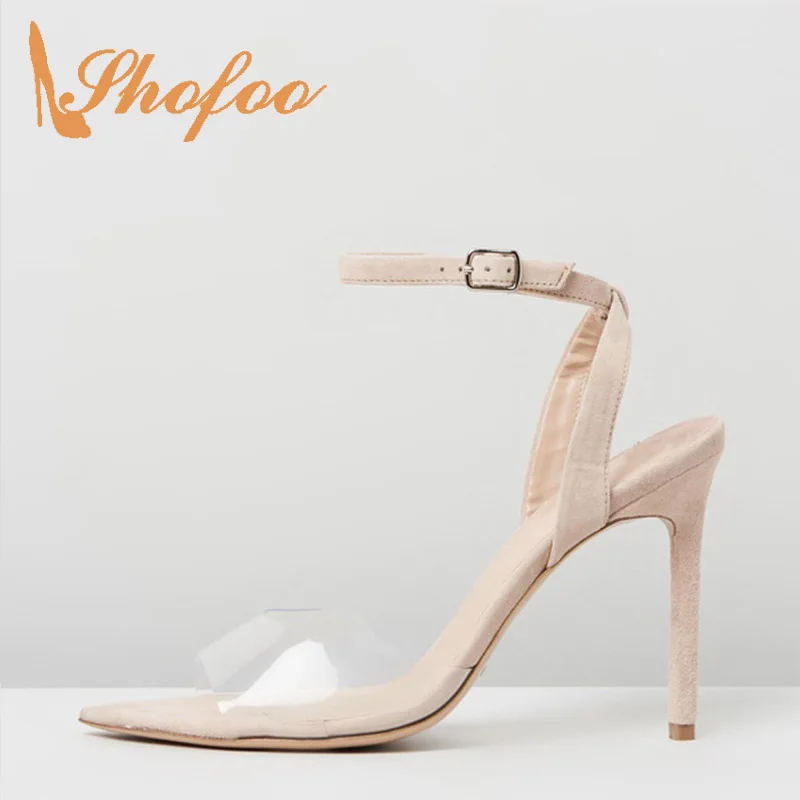 Summer Nude PVC High Stilettos Ankle Strap Sandals Woman Thin Heels Open Toe Large Size 11 15 For Ladies Shoes Dress Party 2019
Summer Nude PVC High Stilettos Ankle Strap Sandals Woman Thin Heels Open Toe Large Size 11 15 For Ladies Shoes Dress Party 2019