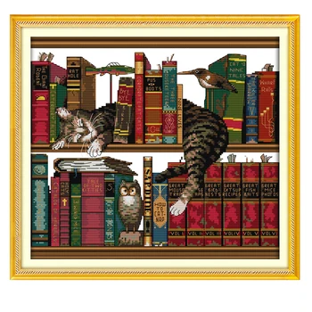 Joy Sunday crossstitch kits set cat on the shelf animal DMC14CT 11CTcottonfabric baby room home decoration painting wholesale
Joy Sunday crossstitch kits set cat on the shelf animal DMC14CT 11CTcottonfabric baby room home decoration painting wholesale