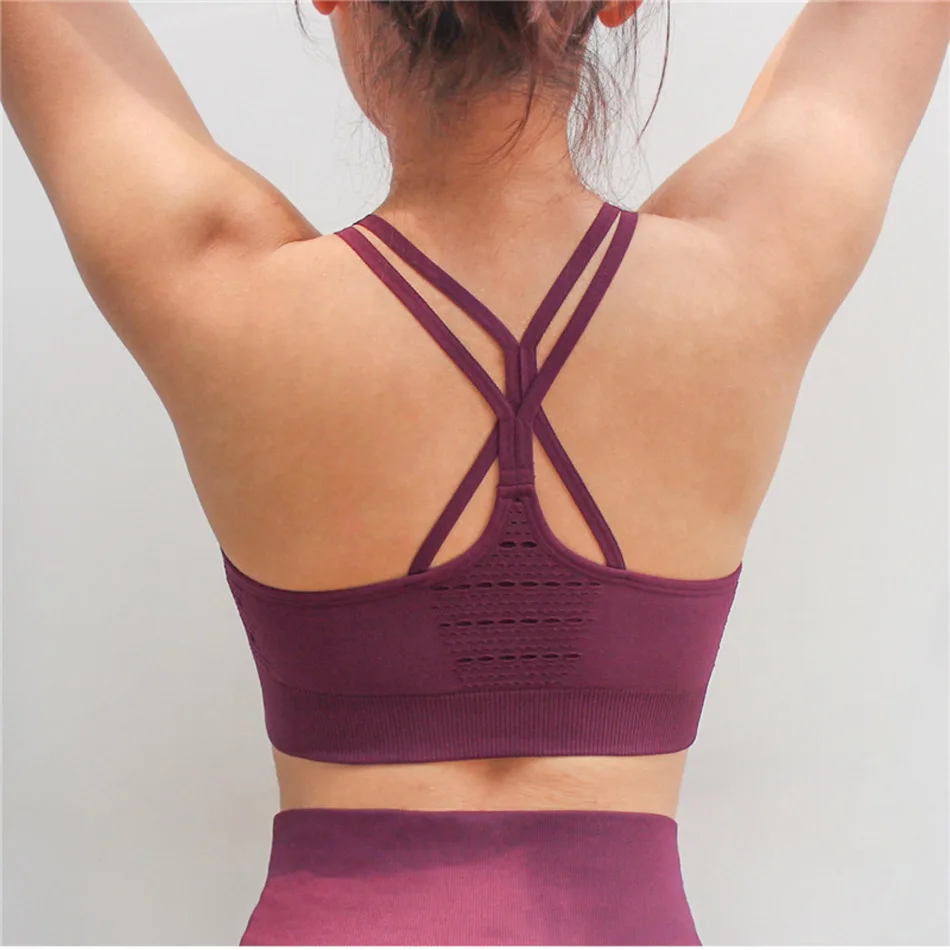 Women Energy Seamless Bra Workout Tops Fitness Yoga Sports Bra Hollow Out Mesh Crop Bra Sexy Gym Top Trainning Jogging Bra
Women Energy Seamless Bra Workout Tops Fitness Yoga Sports Bra Hollow Out Mesh Crop Bra Sexy Gym Top Trainning Jogging Bra